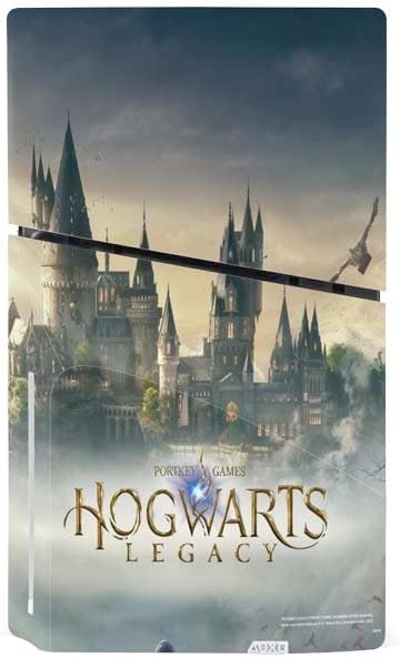 Skinit Decal Gaming Skin Compatible with PS5 Slim Disk Console - Officially Licensed Wizarding World Hogwarts Legacy Main Poster Design