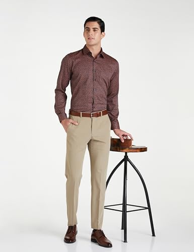 Image of Van Heusen Formal Printed Shirt for Men| Premium Cotton| Full Sleeves| Slim Fit |Breathable Fabric