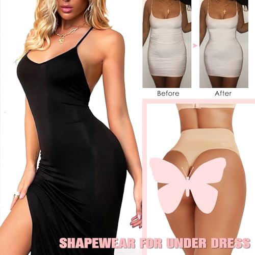 Image of Seamless Thong Shapewear for Women Tummy Control Body Shaper Panties Girdle High Waist Shaping Underwear