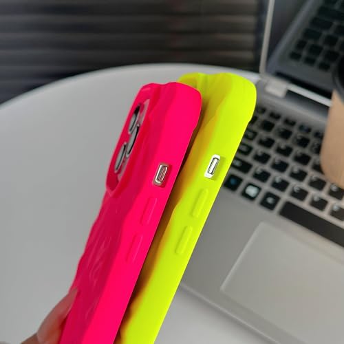 Coque iPhone 14 Pro Caseative vagues rouge antichoc avec relief ergonomique - 5