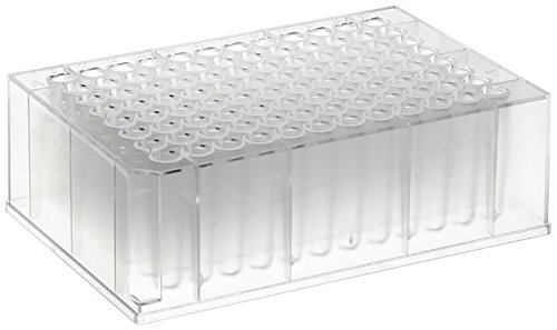 BrandTech 701352 Polystyrene Round Bottom Deep Well Micro Titration Plate with 96 Wells, 1.1mL Volume (Pack of 32)