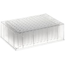BrandTech 701352 Polystyrene Round Bottom Deep Well Micro Titration Plate with 96 Wells, 1.1mL Volume Pack of 32