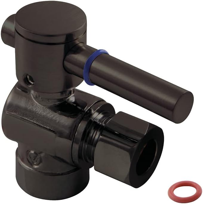Kingston Brass CC43205DL Concord Decorative Quarter Turn Valve with 1/2-Inch Sweat, 3/8-Inch OD, Lever Handle, Oil Rubbed Bronze