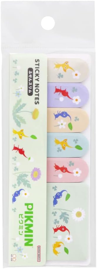 Sun-Star Stationery S2837609 Pikmin Sticky Notes, Slim, B Pattern