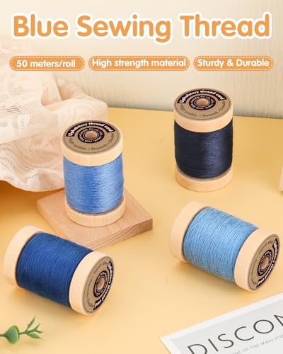 Kit de reparación con hilos de costura azul FOUSNOW miniatura 4