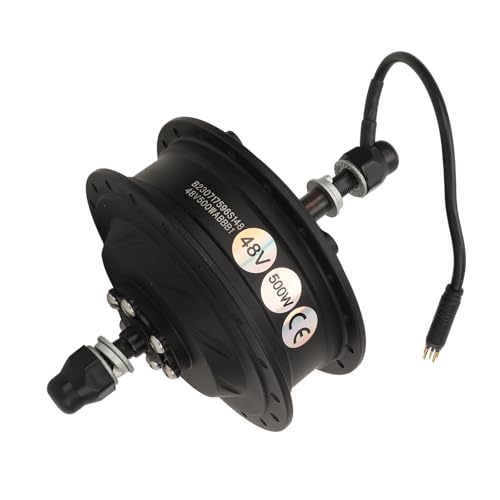 Motor de Cubo de Engrenagem de Bicicleta Elétrica 48V 500W, Unidade Traseira Sem Escova, Cubo de Aci