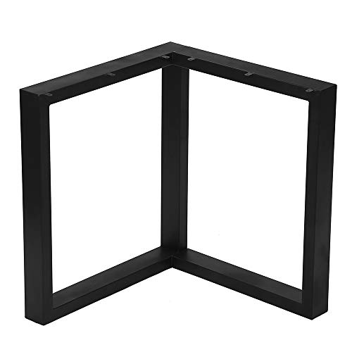 Oldrainbow Black Iron Coffee Table Legs,Metal Furniture Legs 28¡±Height 35¡±Wide,Industrial Dining Table Legs,Rustic Duty Square Tube Desk Legs,Metal Legs For Diy Coffee Table Furniture Bench 2 Pcs #TOP4