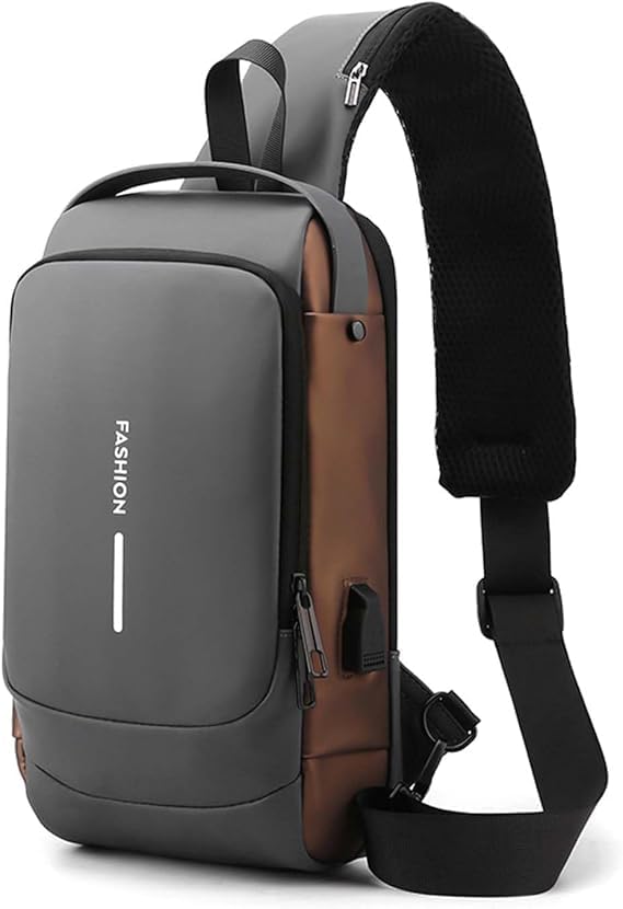 woleebee Sling Bag for Men Anti-Theft USB Crossbody Backpack Waterproof Chest Daypack Business Men Bag Shoulder Bag-picture-49