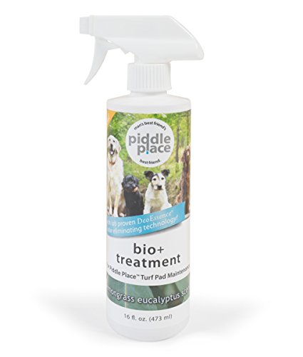 PetSafe Piddle Place Bio+ Treatment - Eliminates Pet Odors - Enzyme Cleaner - Natural Deodorizer - Bio Formula Pet Spray - Lemongrass Eucalyptus Scent - Spray Only