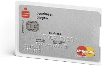 Durable 890319 Etui na kartę (z ochroną RFID), opak. 3 sztuki, przezroczyste.