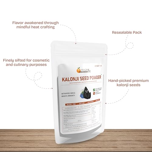 Image of H&O Defatted Kalonji Powder - 200 Gram - Low Fat Nigella Seeds Powder - Rich in Fiber & Antioxidants