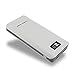 KaruSale 50000mAh 4 USB External Power Bank Battery Pack LCD LED Universal Portable Charger Compatible with iPhone and for All Other Cell Phone Models (White + Grey)