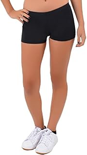 Stretch is Comfort Women's Nylon Spandex Stretch Booty Shorts Black Small