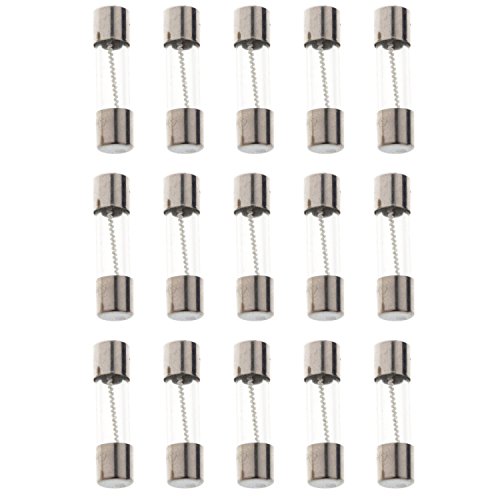 15pcs 3.15Amp 250V Slow-Blow Glass Tube Fuse T3.15A Fuse, 20x5mm