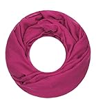 Majea Loop Cary Basic Schal Tuch Damen-schal Schlauchschal Rundschal Halstücher uni unifarben Loopschal einfarbig (magenta 1)