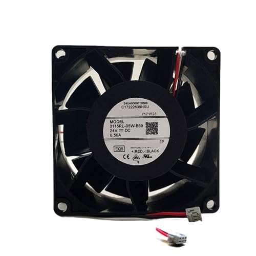 Ventilateur de refroidissement 24V 80mm 3 fils pour boîtier 3115RL-05W-B69 0.50A