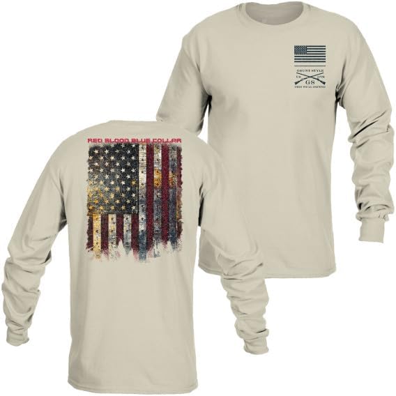 Grunt Style Red Blood Blue Collar™ Men's Long Sleeve T-Shirt