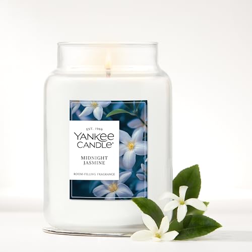image for Yankee Candle Midnight Jasmine, Scented Candle, 22oz Large Jar with up