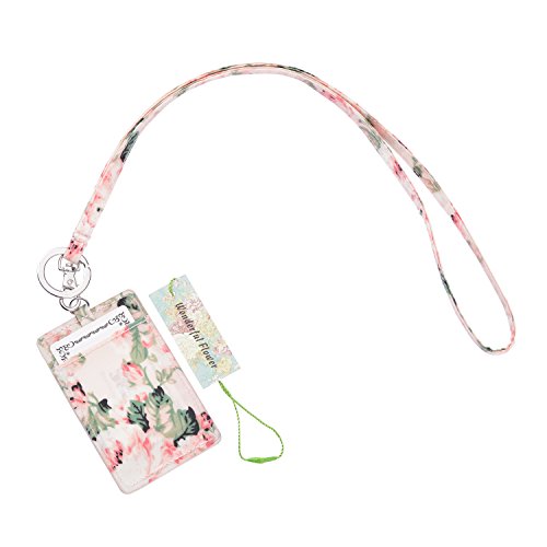 Wonderful Flower Badge Holder, Lanyard With Id Holder, Floral Id Card Holder With Lanyard, Lanyards For Id Badges (Light Pink) #TOP2