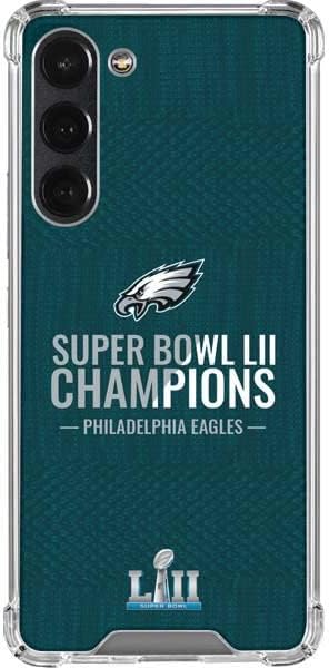 Skinit Clear Phone Case Compatible with Galaxy S23 Plus - Officially Licensed NFL Philadelphia Eagles Super Bowl LII Champions Design