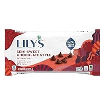 LILYS Semi Sweet Chocolate Style No Sugar Added, Baking Chips Bags, 9 oz 3 Count