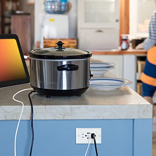 Topgreener Usb Outlet, 3-Port Type C Usb Wall Outlet, 15 Amp Tamper-Resistant Receptacle Plug, Charging Power Outlet With Usb Ports, Ul Listed, Tu21536Ac3-2Pcs, White, 2 Pack #TOP5