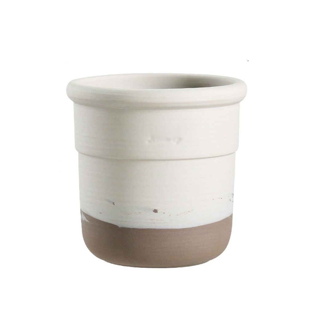 Gelasige A Flower Pots Light Luxury Flower Pot, Ceramic Flower Pot, Modern Simple Flower Pot, Can Plant Flowers, With Drainage Holes Outdoor Flower Pots(A)