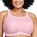Full Figure Plus Size No-Bounce Camisole Sports Bra Wirefree #1066 Parfait Pink -  GLAMORISE, 17810580067
