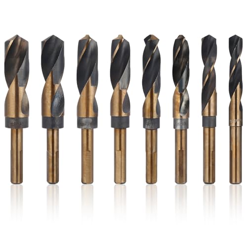 Healifty 8pcs Precision Straight Shank Metal Drill Bit Set for Cast Iron and Steel, Impact-Resistant Drill Bits with Aluminum Storage Case, Industrial Metalworking Drilling Tools