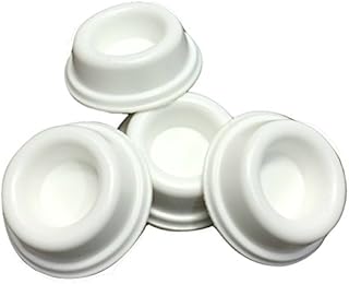 GorillaGrit Rubber Door Stopper Bumpers (Pack of 4) White Self Adhesive Wall Protectors, Prevent Damage to Walls from Door Knobs Handles, Guard and Shield