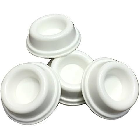 GorillaGrit Rubber Door Stopper Bumpers (Pack of 4) White Self Adhesive Wall Protectors, Prevent Damage to Walls from Door Knobs Handles, Guard and Shield Cover