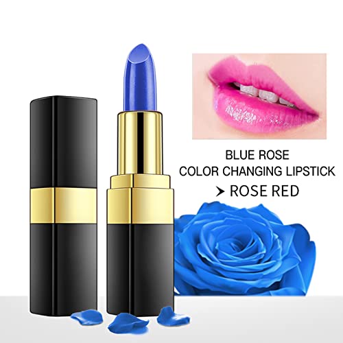 Yaper 3 Color Magic Temperature Changing Colors Lipstick,Long Lasting And Not Easy To Stick Cup Magic Color Changing Waterproof Lipstick Lip Gloss For Women (Blue & Black & Red) #TOP7