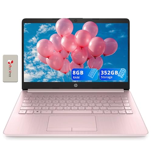 HP Premium Stream 14" HD BrightView Laptop, Intel Celeron N4120, 8GB RAM, 352GB Storage(64GB eMMC+288GB Docking Station Set), Intel UHD Graphics, Webcam, 1 Year Office 365, WiFi, HDMI, Win 11s, Pink