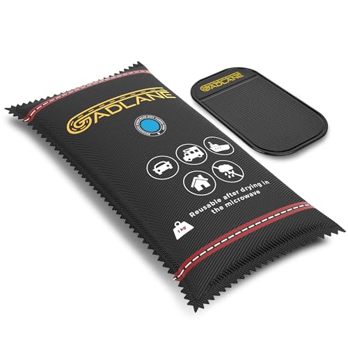 GADLANE XL osuszacz powietrza wielokrotnego użytku, 1 kg, pochłaniacz wilgoci z matą antypoślizgową do samochodu, domu, szafy na ubrania, worek z żelu krzemionkowego (GL1921)