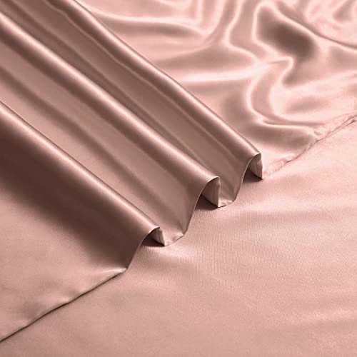 Image of NSGZ Satin Duvet Cover for Weighted Blanket, 60x80, 8 Ties, Champagne Gold | 8 Ties And Zipper For Secure Fit, Cooling Satin Gentle On Skin, Machine Washable, Fits 48x72 And 60x80 Weighted Blankets