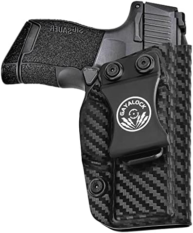 GAYALOCK IWB KYDEX Holster (Carbon Fiber) Compatible with Sig Sauer P365 / P365 SAS / P365X Pistol | Inside Waistband | Adjustable Cant | US KYDEX Made(Right Hand Draw Only)