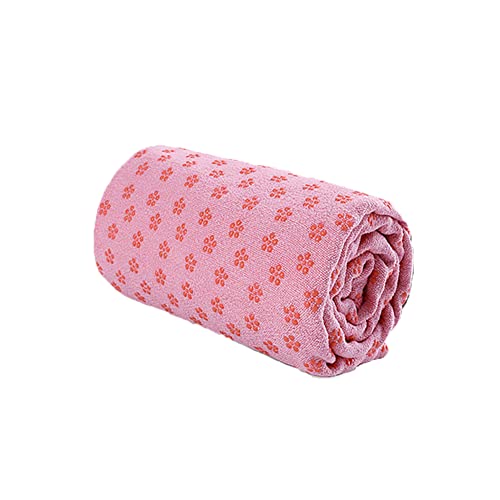 Morbuy Non Slip Yoga Mat Towels, Microfiber Super Soft Mesh Carrying Bag Sweat Absorbent Quick Dry Pilates Mat Towel Eco Friendly (183x63cm,classic pink)