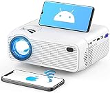 TOPOU Mini projecteur, projecteur de Films WiFi Portable avec écran Smart Phone Smart, 1080p et 200'Achat Pris en Charge, Compatible avec Android, iOS, TV Coller