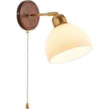 E27 Wall Sconce with Pull Chain Switch,Adjustable Wall Light Fixture with Pull Chain, Hardwired Wall Lighting for Bedroom Hallway Bathroom Vanity Wall Lamp