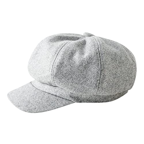 Kwatieh Gorra Moda Boina Boinas de Pintor All- para Mujer Boinas de Lana Gorra Tuning, gris, Talla única Cover
