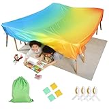 Vylceon Magic Fort Building Kit for Kids Indoor/Outdoor - Portable Playhouse Play Tent Fort,Blanket Fort Making Kit for Kids with CPC Certification, Large Lightweight Girls/Boys Toys Ages 4-8 8-12