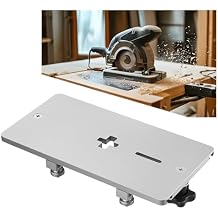 Electric Jig Saw Flip Board, Aluminum Alloy Router Table Insert Plate Accurate Center Hole Bushing Stable and Secure for Jig Saw Work Benches High Precise Woodworking
