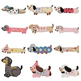 Dackelmuster Bestickt Set, Patches zum Aufbügeln mit Dackel Design, Bügelsticker für Kleidung & Textilien, Bunte Stickerei Aufnäher für Jeans Rucksack & Heimdekoration (12 Stück)