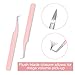 Fiber Tip Lash Tweezers for Eyelash Extensions, Professional 90 Degree Tweezers for Lash Extension Suppliers, Best Pink Tweezers Precision Tool Set(90 Degree Classic)