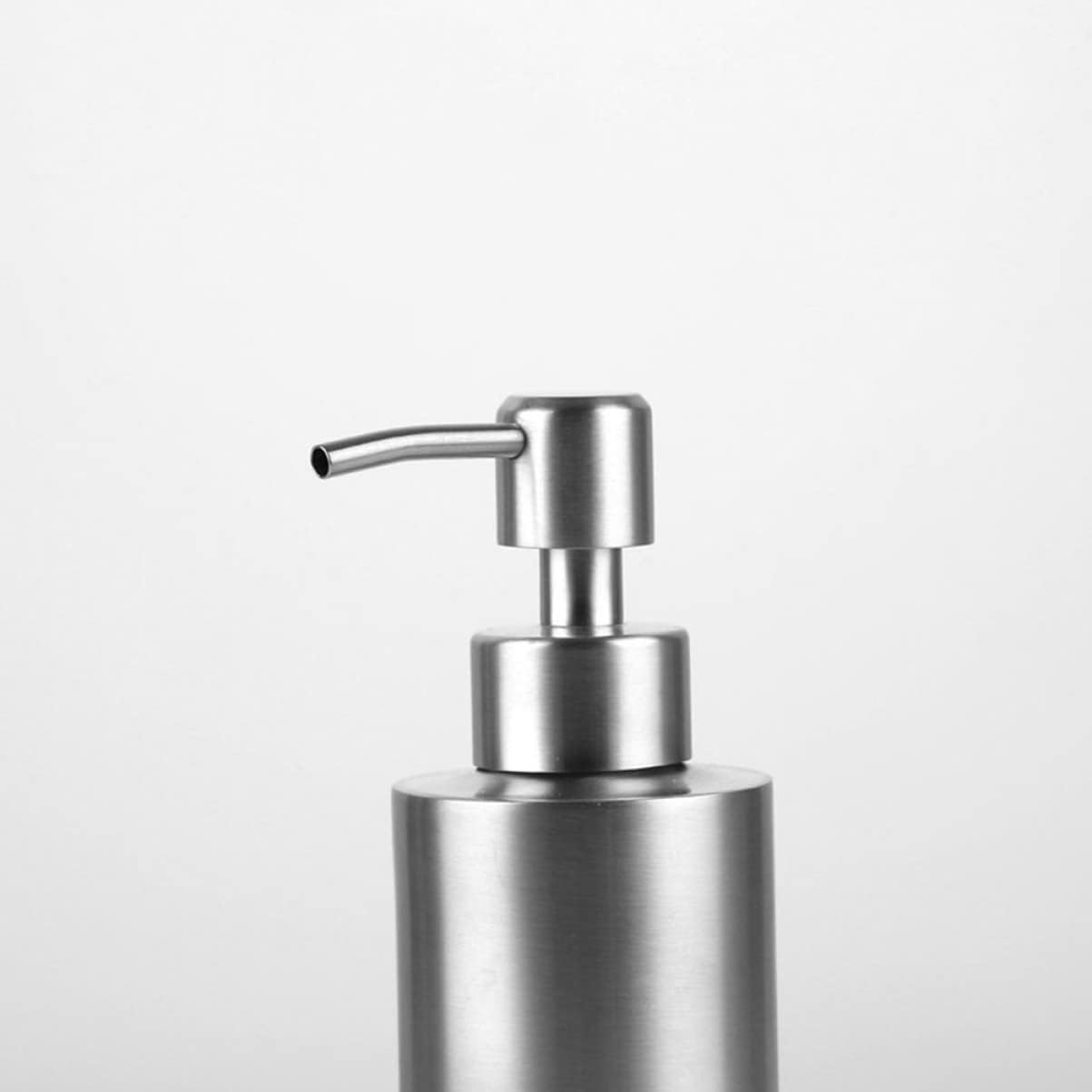 1pc Stainless Steel Lotion Dispenser Rustproof Pump for Hand Soap and Shower Gel Elegant Silver Design for Home and Bar Bathroom Use