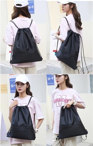 2 PCS Drawstring Backpack Bags Sports Bags String Bags Draw String Backpack for Women Men2