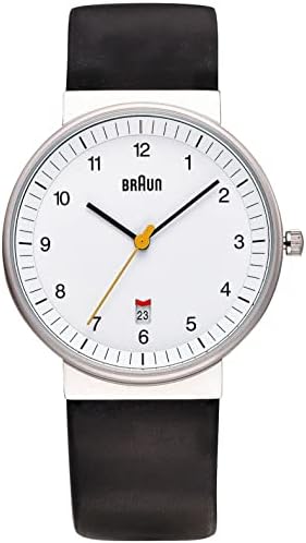Braun Men's Quartz Three Hand Movement Watch with Analogue Display and Stainless Steel Mesh Strap
