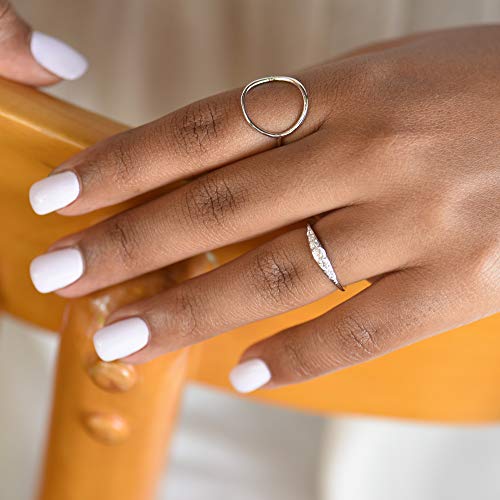 Lemon Grass Gold Vermeil Open Circle Ring in Sterling Silver Size 4-9 (Rhodium-Plated-Brass, 10)