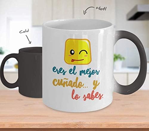 Miniatura 2 de Regalo para cuñado | Taza de Cafe para hermano en derecho | Perfecto regalo para graduados, profesionales y estudiantes | Vaso con afirmaciones
