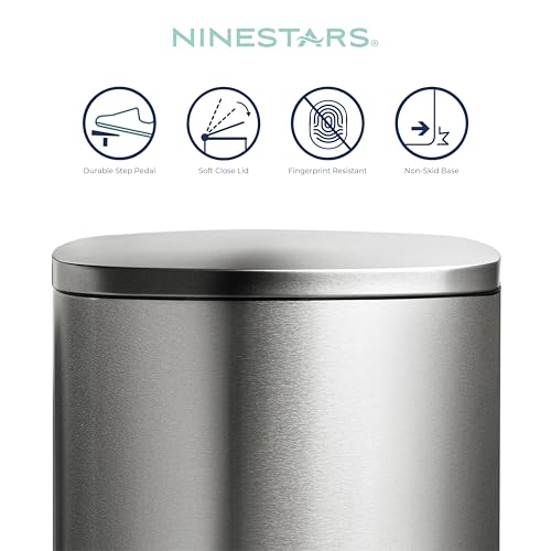 Caneca de basura rectangular de 50 litros plata miniatura 5